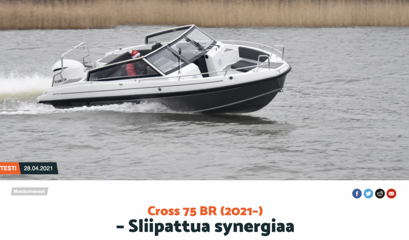 Cross 75 BR Totalveneen testissä 2021