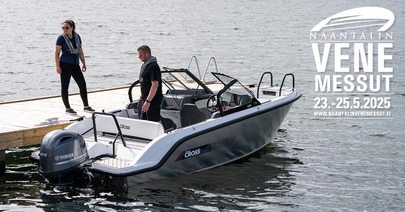 Cross 55 BR bow rider -alumiinivene Naantalin Venemessuilla 2025