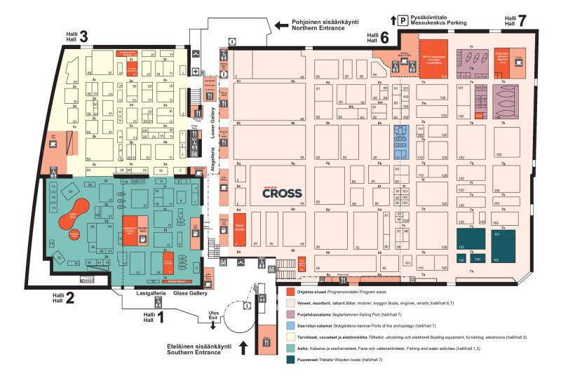 Cross-alumiiniveneet löytyvät osastolta 6 d 48 suuresta moottorivenehallista.
